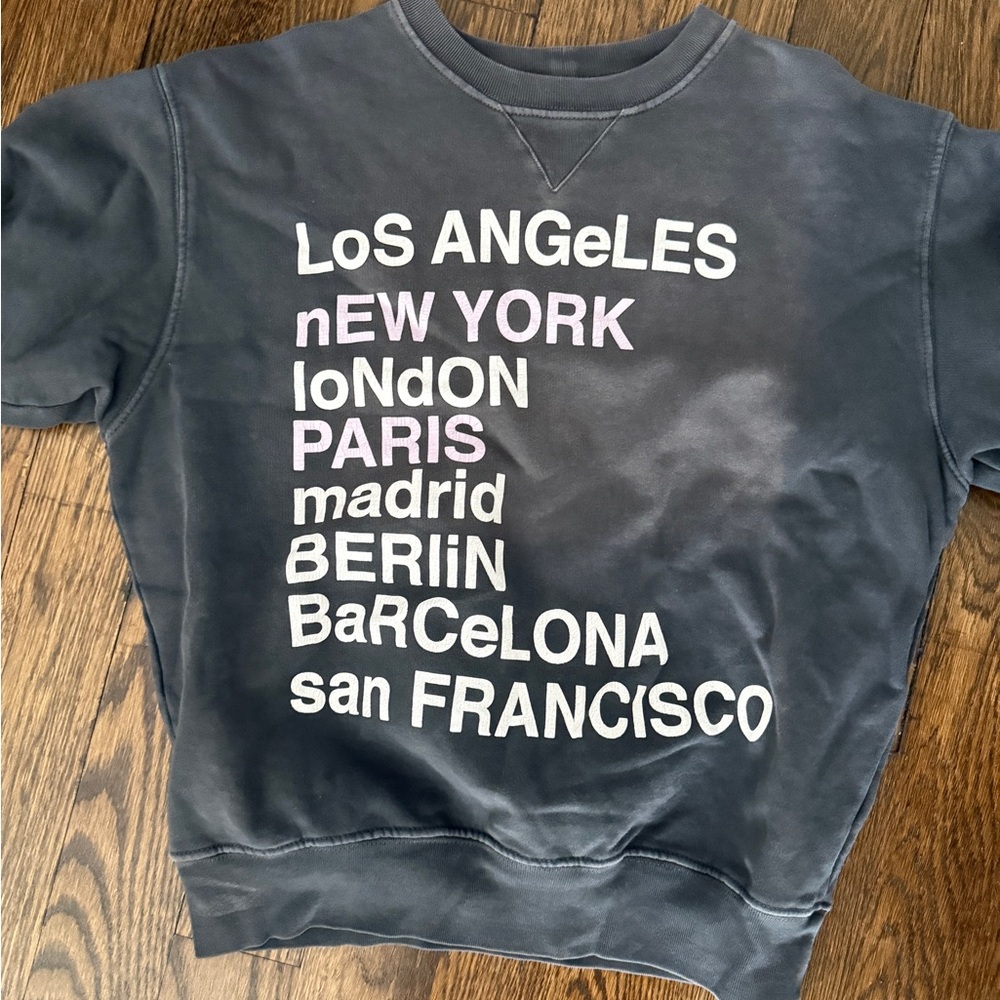 Anine Bing Charcoal Graphic Tee